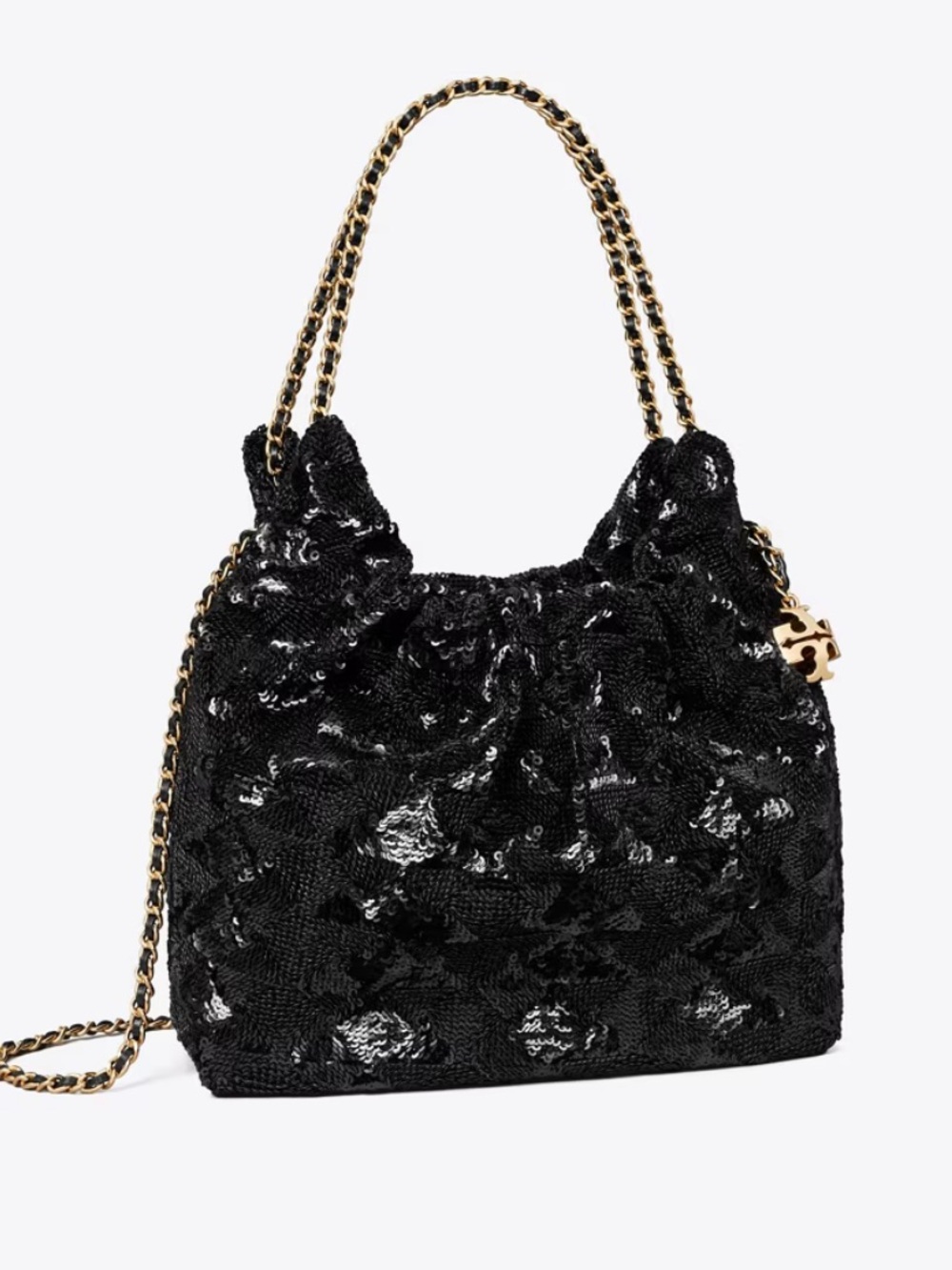 Tory Burch MINI FLEMING SEQUIN HOBO BAG